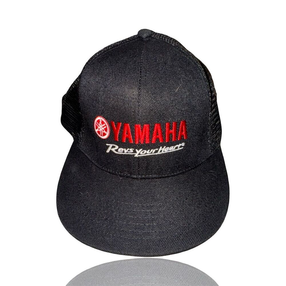 Yamaha Motors Black Trucker Hat: Unisex Adjustable: NWOT: Racing Enthusiast